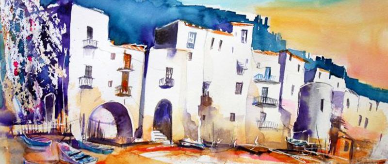 Sehnsuchtsziele in Aquarell - von der Metropole aufs Land