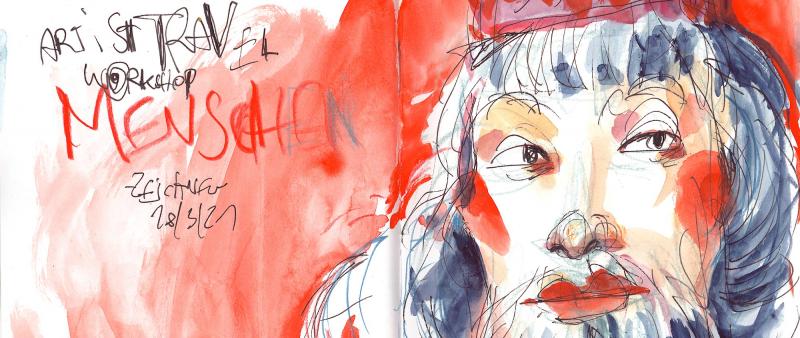 Menschen sketchen mit Humor und Charakter