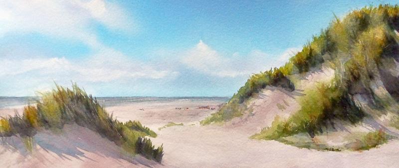 Küstenlandschaften in Aquarell