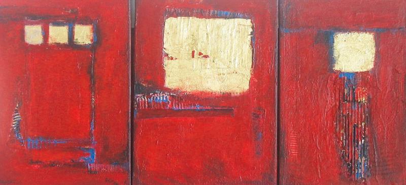 Acryl und die Farbe von Gold