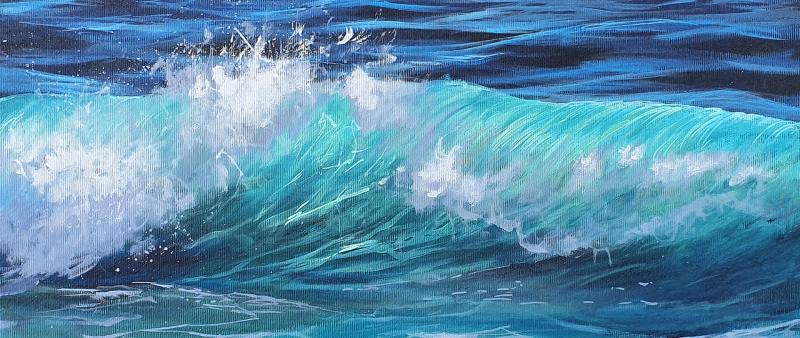 Faszination Meer und Wellen malen in Acryl