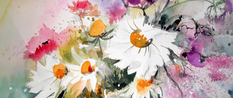 Blütenpracht in Aquarell - leicht und locker aquarellieren